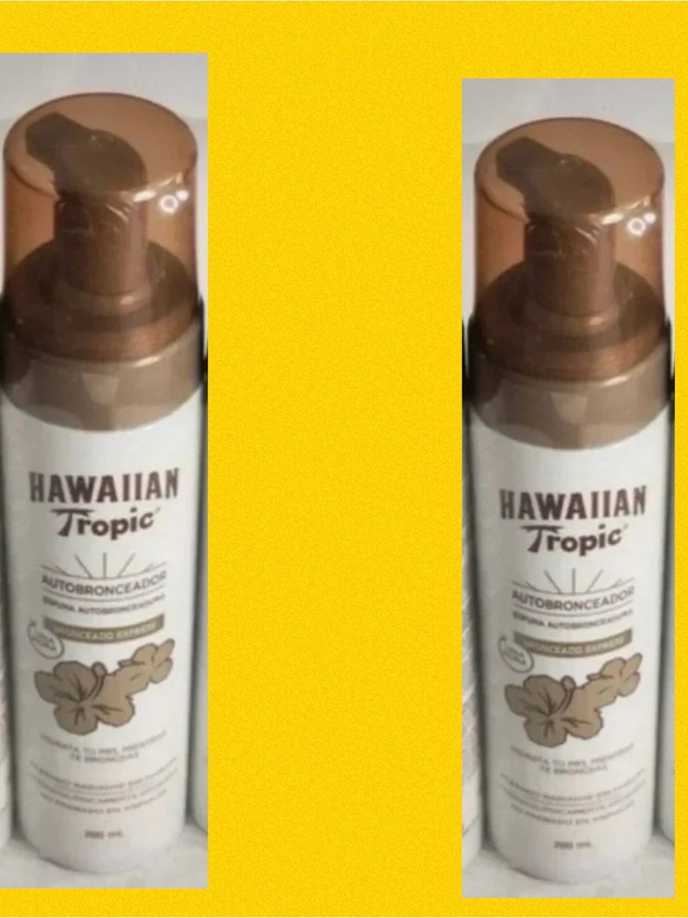 2- Hawaiian Tropic Self-Tanner Mousse — White with Bronze Pump